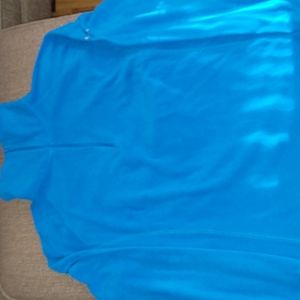 Half zip fleece, bright blue size L